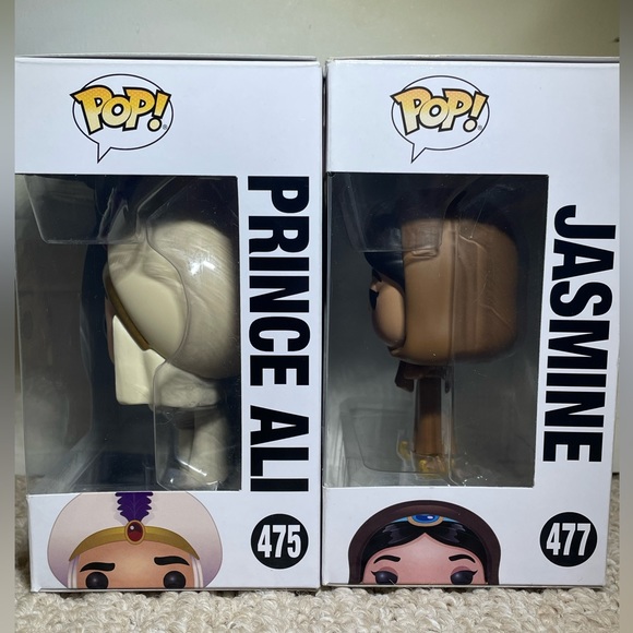 Jasmine #475 And Prince Ali #477 Funko Pops, Aladdin - Picture 8 of 8